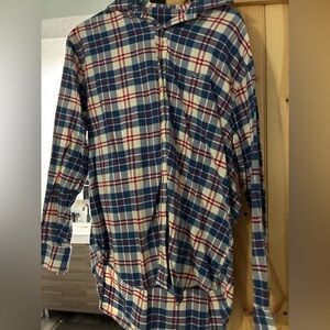 Vineyard Vines Blue and Red Plaid Shirt Jacket